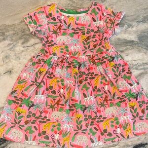 Mini Boden Colorful Safari Print Kids Dress